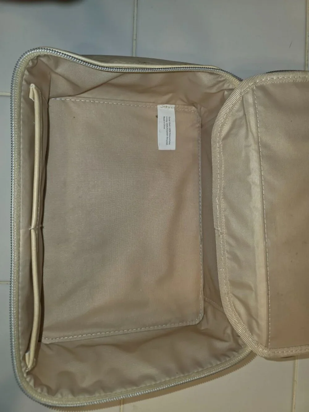 BEIS Beige Makeup Travel Toiletry Bag